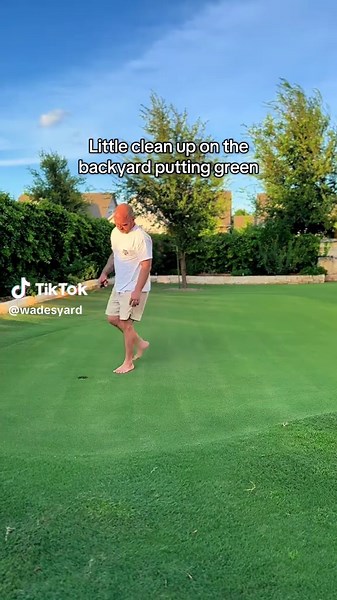 Just casual maintenance #puttinggreen #grasstok #lawntok #grass | Putting Green