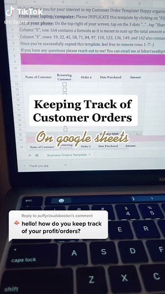 Organizing Customer Orders with Google Sheets | Free Template Included!