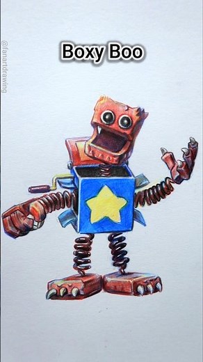 How to Draw Boxy Boo from Project Playtime