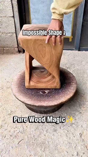 This Wood Bends Reality 🤯 | From Log to Twisted Stool 🌀 | Satisfying Wood Art