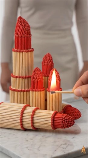 I Lit a Matchstick Lipstick Set… INSANE Fire Spread 🔥 #usa #usashorts