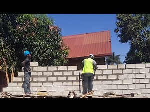 (Beginners) How to lay Hollow Blocks on the wall construction.