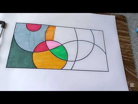 Relaxing Abstract Art Coloring pattern for stress relief