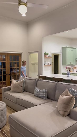 DIY rustic beam, the newest addition to our house. Love the way it turned out. #diy #diyhomedecor #diyhomeimprovement #diyhomeprojects #beams #cedarbeams #livingroomdecor #kitchendecor #openconceptliving #woodworking #homeremodel #husbandandwifeteam #homedecor #homeideas #grandmillennialdecor #contemporary #modern #rustic