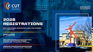 35K views · 342 reactions | 2025 REGISTRATION DATES Click link below for more registration information:  https://www.cut.ac.za/enrolment-process #CUTCommunity | Central University of Technology, Free State (CUT) | Facebook