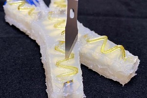 Self-healing robot recovers from being stabbed then walks off