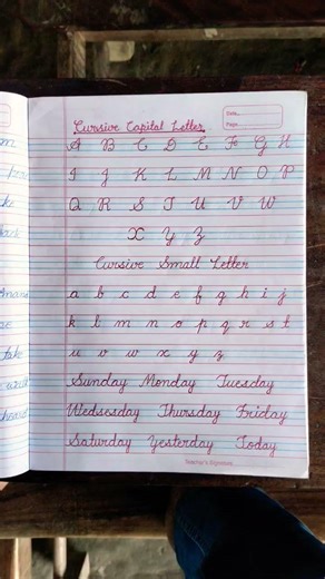 "Cursive letters A to Z" abcd cursive writing | How to write a to z cursive letters | #shorts