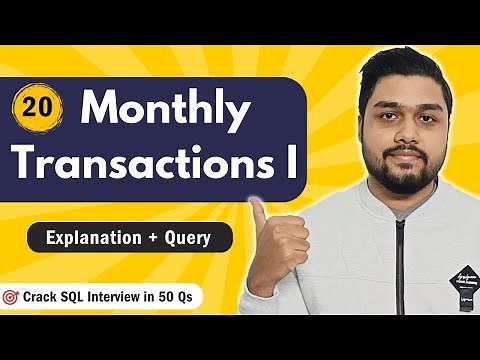 Monthly Transactions I | Leetcode 1193 | Crack SQL Interviews in 50 Qs #mysql #leetcode
