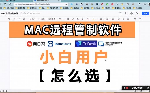 MAC远程控制软件哪个好?TeamViewer/Todesk/向日葵/RemoteDesktopManager苹果电脑小白选哪个?