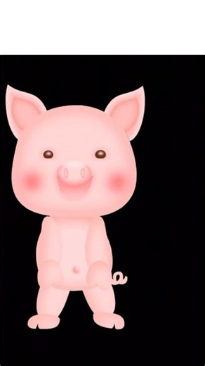 cute pig dance 😆 #funny #cartoon #animation