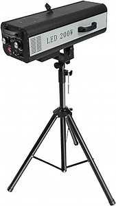 200W LED Follow Stage Spot Light with Stand, Manual Control Stage Light Colorful LED Par Light for Disco Stage Gig Band Wedding