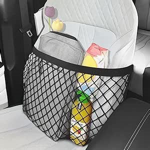 Car Front Seat Organizer Net, Car Storage Mesh Net for Front Seat, Car Net Pocket Handbag for Front & Back Seat, Automotive Passenger Seat Organizer(Single Layer)