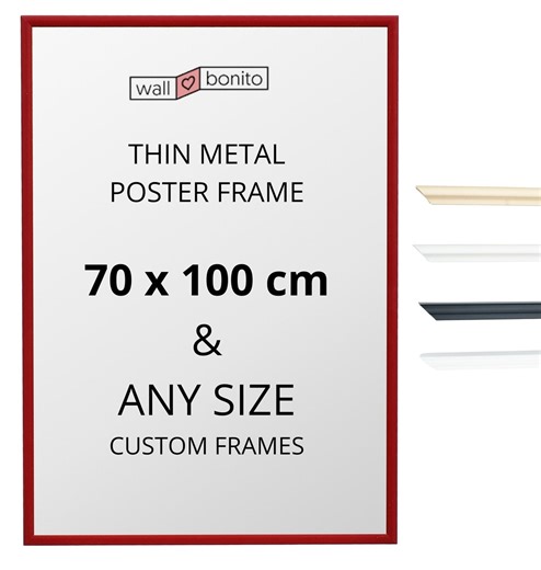 Buy Red Poster Frame, Carmine Red, Wine Red & 12 Colors, Metal Picture Photo Frame A4 A3 A2 30x40 40x60 50x70 12x16 16x24, Custom Euro Odd Sizes Online in India - Etsy