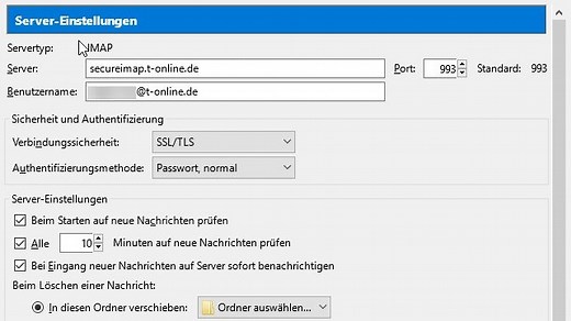 T-Online: IMAP einrichten