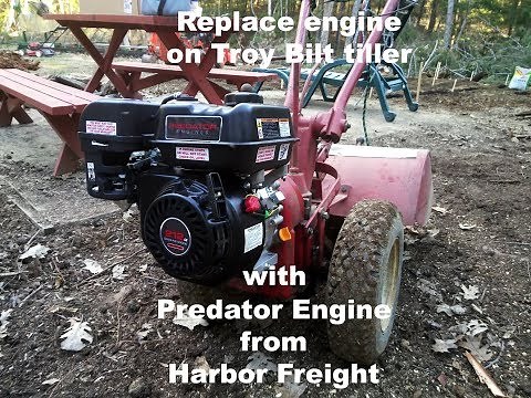 Predator Engine from Harbor Freight on Troy Bilt Tiller