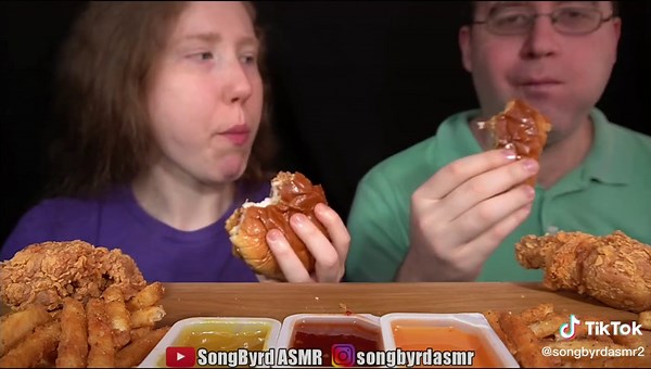 YouTube: songbyrdasmr #foryoupage#asmr#asmrfood#asmreating#asmrmukbang#asmreatingsounds#mukbang#fyp#food#fastfood#couplegoals#husbandandwife#couple