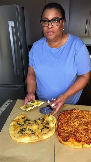 Homemade Garlic, Parmesan cheese and basil pizza