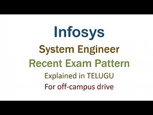 Infosys System Engineer Recent exam pattern in Telugu | Off campus drive #infosys #systemengineer