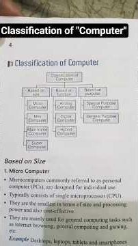 Classification of computer | computer awareness | comouter types #computerscience #computer