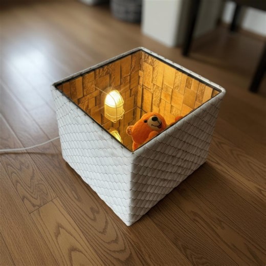 Infinity Mirror LED Coffee Table, Smart RGB Light Table With Bluetooth Speaker Option, Modern Fabric Cube Table - Etsy