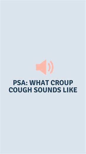 House Calls For Kids on Instagram: "That harsh, barking sound you’re hearing while your child is coughing? It may be what’s known as a croup cough. Croup is a common respiratory illness in young children that causes swelling around the vocal cords and windpipe. Because of that swelling, the cough often sounds seal-like or barky, and symptoms can be more noticeable at night. If your child’s cough sounds like this, it’s important to check in with your child’s doctor so they can guide you on the ne