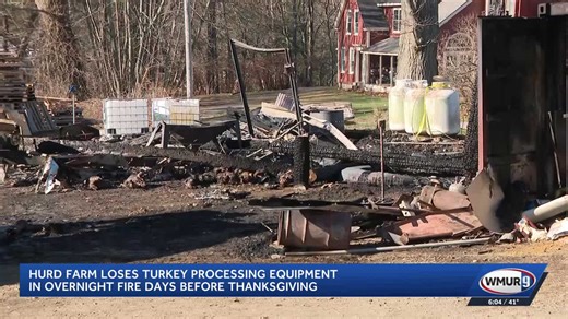 Hurd Farm loses turkey processing equipment in overnight fire