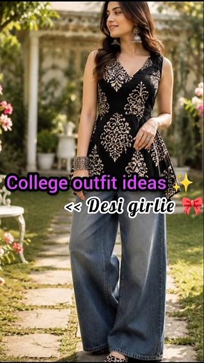 🎓 College Outfit Ideas for Desi Girls | Kurti Looks 😍 #fashion #ytshorts #shortsfeed #style #ootd