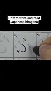 How to write and read Japanese hiragana