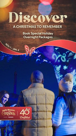 Step into a nostalgic holiday wonderland at Dollywood's Smoky Mountain Christmas. Book your holiday stay today! | Dollywood