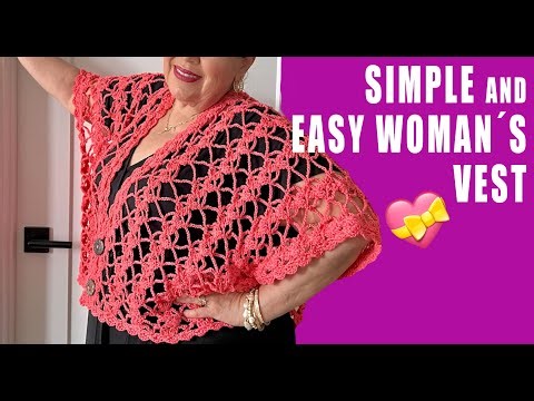 Simple and easy Woman´s Vest / how to crochet - EASY AND FAST - BY LAURA CEPEDA