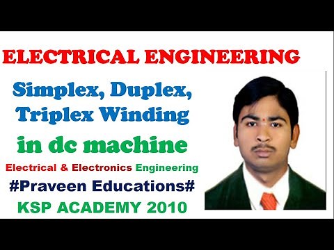 SIMPLEX, DUPLEX, TRIPLEX, QUADRUPLEX WINDING IN DC MACHINE