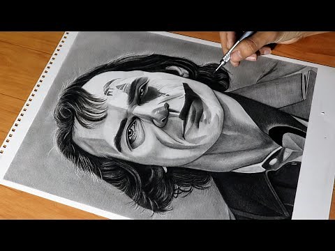 Drawing JOKER with Pencils - Joaquin Phoenix