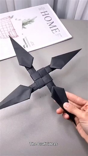 The Craft ideas on Instagram: "How to make fastest ninja star with paper se ninja star kaise banate hain | easy ninja star making"