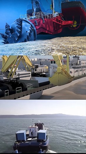 ఈ ship ఎప్పుడూ మధ్యలో split అవుతుందో తెలుసా? 😲 split hopper barge explained! 🚢 #shipfacts #splithopperbarge #engineeringmarvel #marinetechnology #telugureels #amazingfacts | CS INFO FACTS