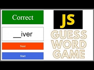 Javascript Project Tutorial - How To Make Guess The Word Game In JS [with source code]