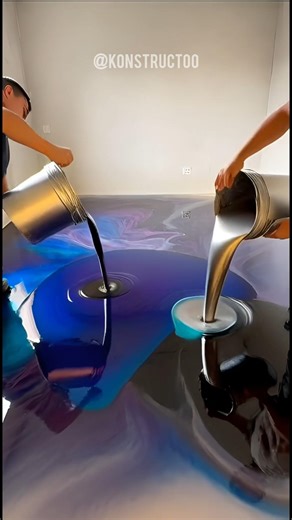 Satisfying Gaming room epoxy flooring | Insane Galaxy Epoxy Floor Build. #epoxyflooring