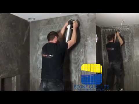 How to polish marble wall by Vertika machine (By StoneGuru.London)