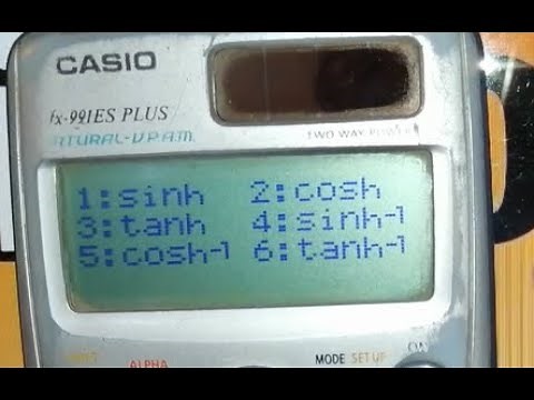 how to calculate tanh using casio fx991es plus calculator !! calc me tanh kaise solve kare