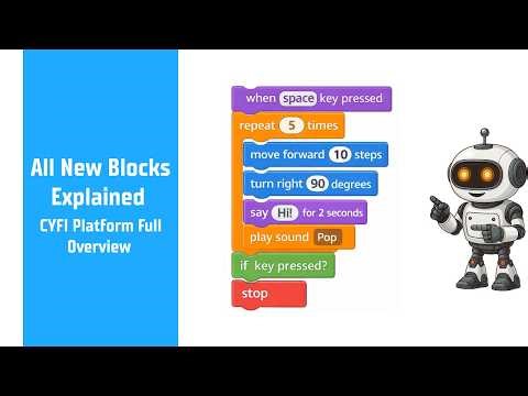 All New Blocks Explained | CYFI Platform Full Overview | Block Coding for Kids | Robotics Basics