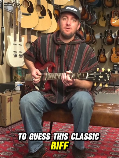 How many notes did it take you to guess this riff? 👀 The guitar might be a clue... Drop your number in the comments. #gibson #sg #guitar #riffchallenge #guesstheriff
