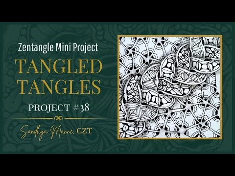 A Zentangle® Mini Project, with tangle CHOO a tutorial TANGLED TANGLES #38