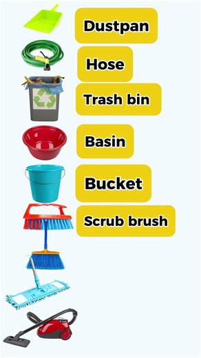 Cleaning Tools Vocabulary | Simple English for Beginners