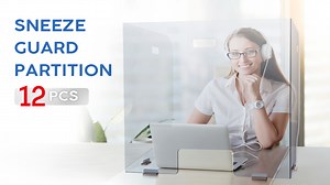 Watch JASVIC-3 Sides Sneeze Guard - Clear Plexiglass Dividers on Amazon Live