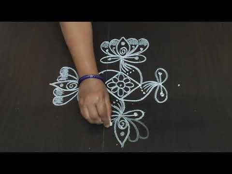Easy Lotus Rangoli for Beginners | Daily Use Simple Rangoli Design
