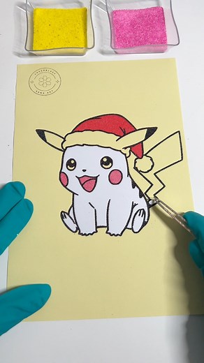 Pokemon #Christmas Edition ☺️ #oddlysatisfying #pokemon #sandart #fypreelsシ゚viralシ | Cheerblast Sand Art