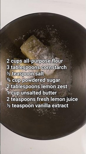 🍋 The BEST Lemon Shortbread Cookies — So Zesty & Delicious! LINK IN DESCRIPTION #recipe #shorts