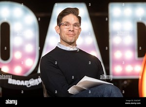 Lin-Manuel Miranda in conversation with Frank DiLella on stage during 10th annual BroadwayCon at Marriott Marquis in New York on February 8, 2025 Stock Photo - Alamy