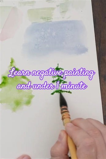 Watercolor Technique - Negative Painting #art #watercolor #watercolortechniques