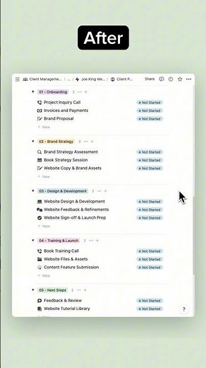Notion Client Management Template (+ Client Portal) #notion #notiontemplate #shorts