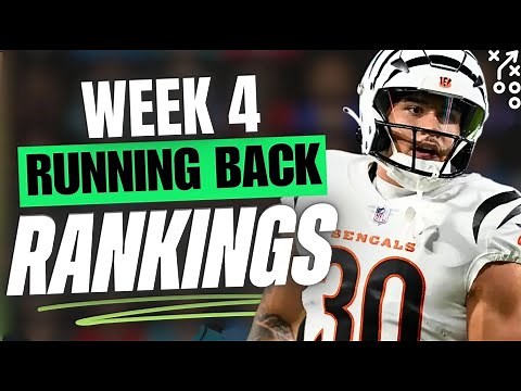 🔥 NEW Top 30 RB RANKINGS for Week 4 Fantasy Football 🚀 | Fantasy Football Rankings